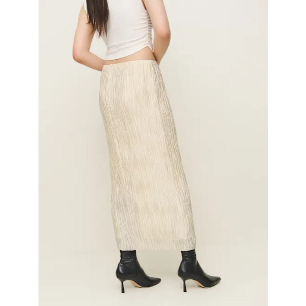 Reformation Apolline Skirt in White - Picture 3 of 4